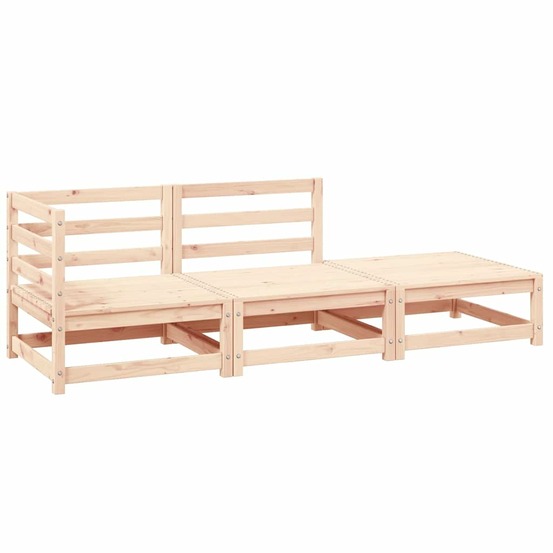 Salon de jardin 3 pcs bois massif de pin