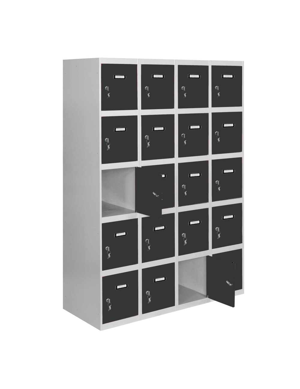 Casier-armoire simonlocker desm. 5 portes 4/20 400 (1600) gr/an gris/antracite 1800x1600x500 - simonrack