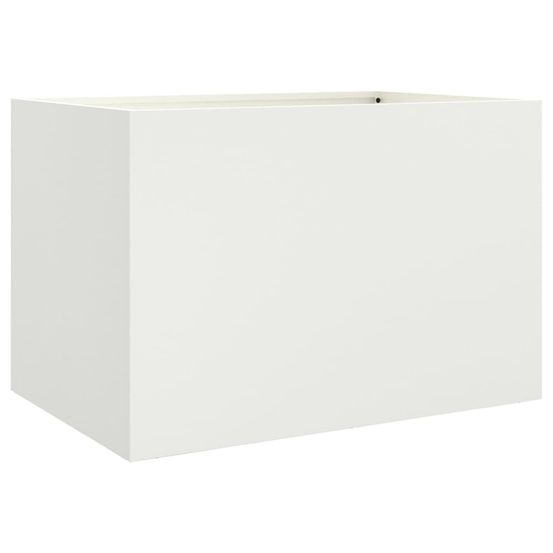 Jardinière d'extérieur blanc 62x40x39 cm acier
