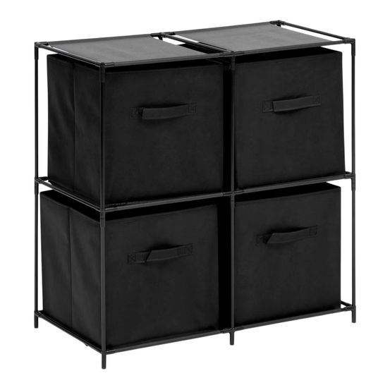 Étagère 4 cases & 4 boîtes