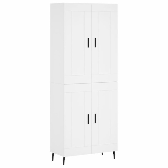 Buffet bahut commode armoire meuble de rangement organisateur cuisine salle de séjour salon haut 69,5 x 34 x 180 cm bois d'in