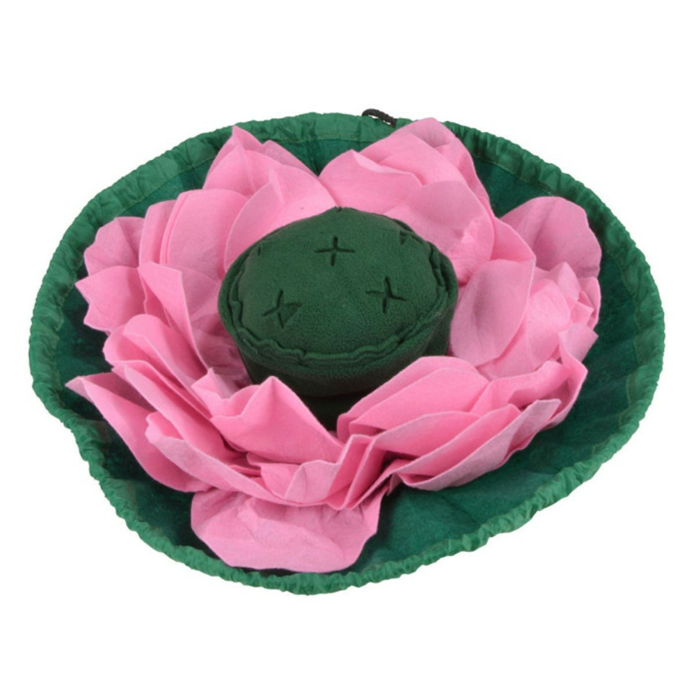 Tapis de fouille ventouse lotus 45cm rose & vert
