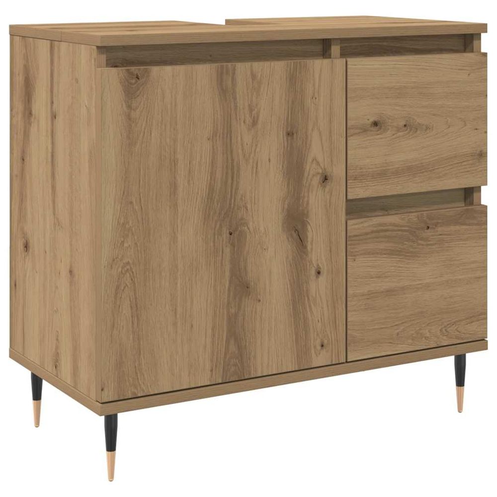 Armoire de salle de bain chêne artisanal bois d'ingénierie
