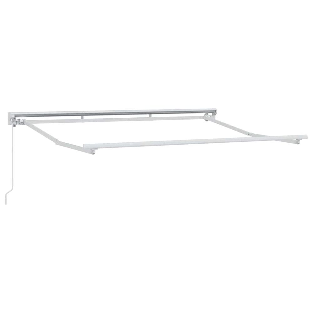 Cadre de auvent manuel 3 x 2 m blanc aluminium thermolaqué
