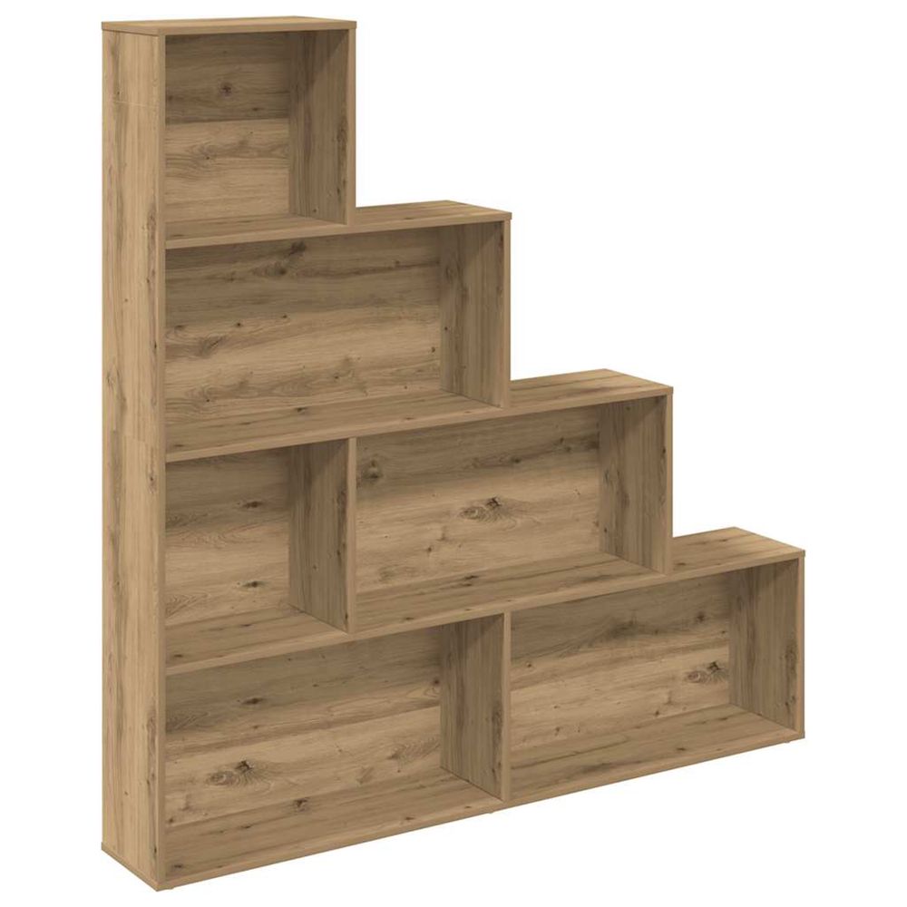 Bibliothèque chêne artisanal 157x24x160 cm bois d'ingénierie