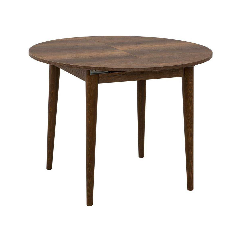 Table repas en aggloméré avec allonge vina noyer