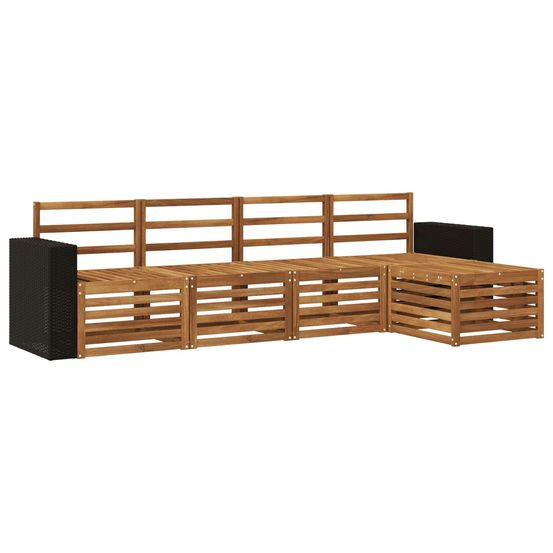 Ensemble de canapés d'extérieur 5 pc naturel