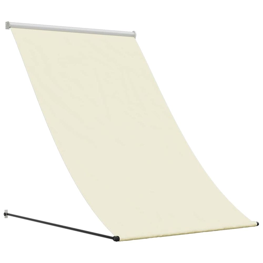 Auvent rétractable crème 100x150 m tissu et acier