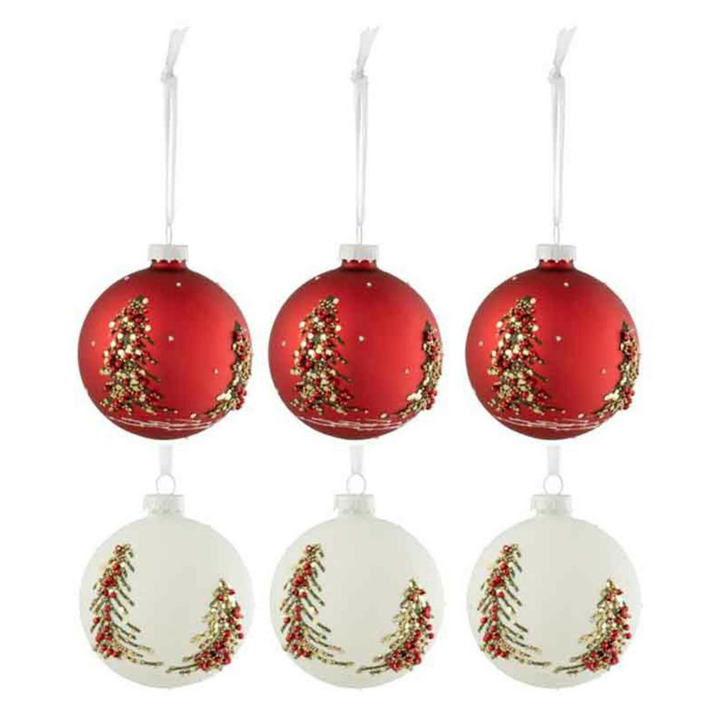 Lot de 6 boules de noël 