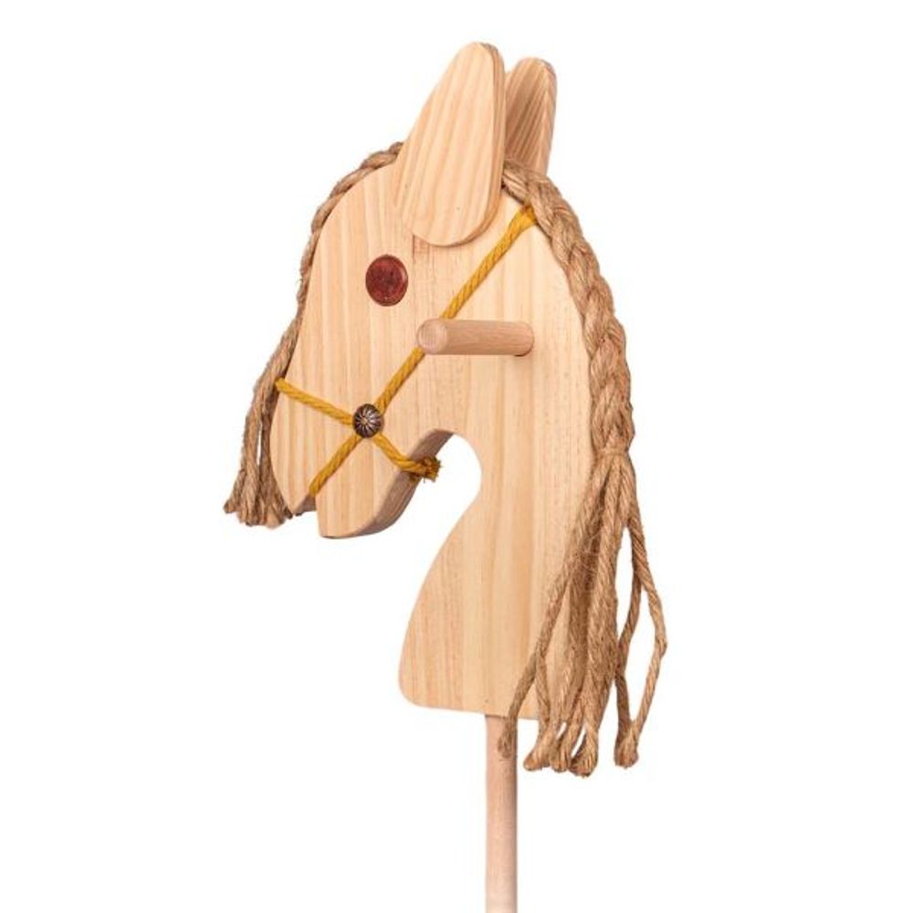 Cheval avec manche en bois caballo