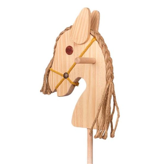 Cheval avec manche en bois caballo