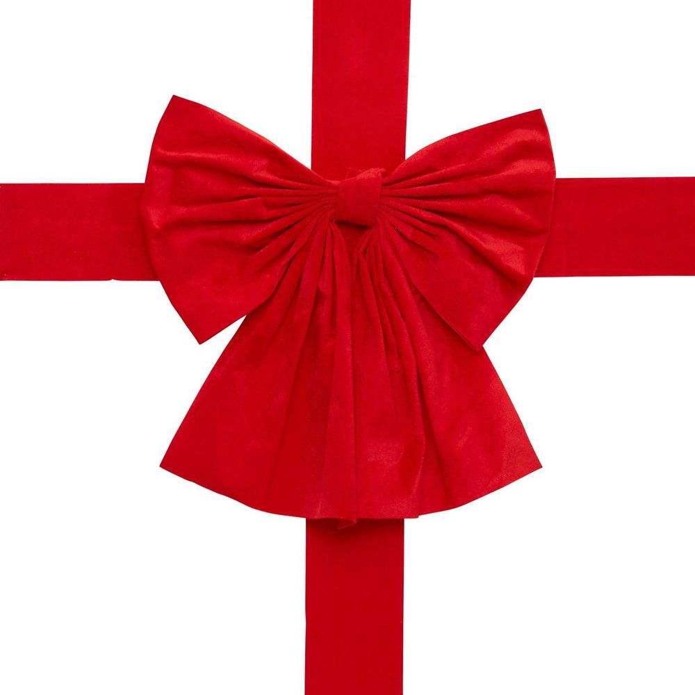 Nœud de noël pour porte h. 40 cm avec ruban l. 5 m