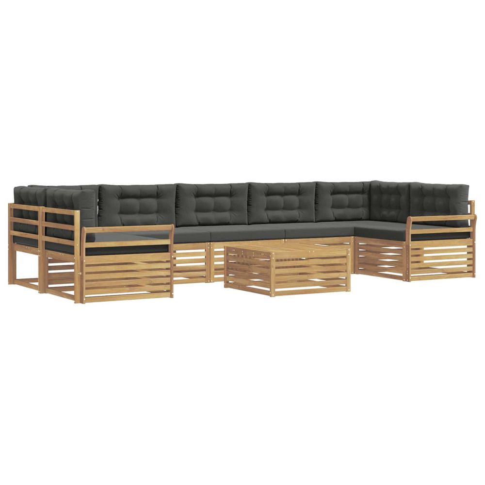Ensemble de canapés d'extérieur 8 pc blanc et anthracite