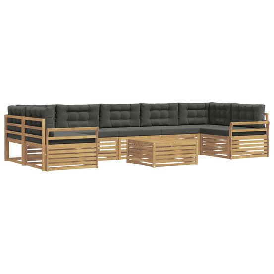 Ensemble de canapés d'extérieur 8 pc blanc et anthracite
