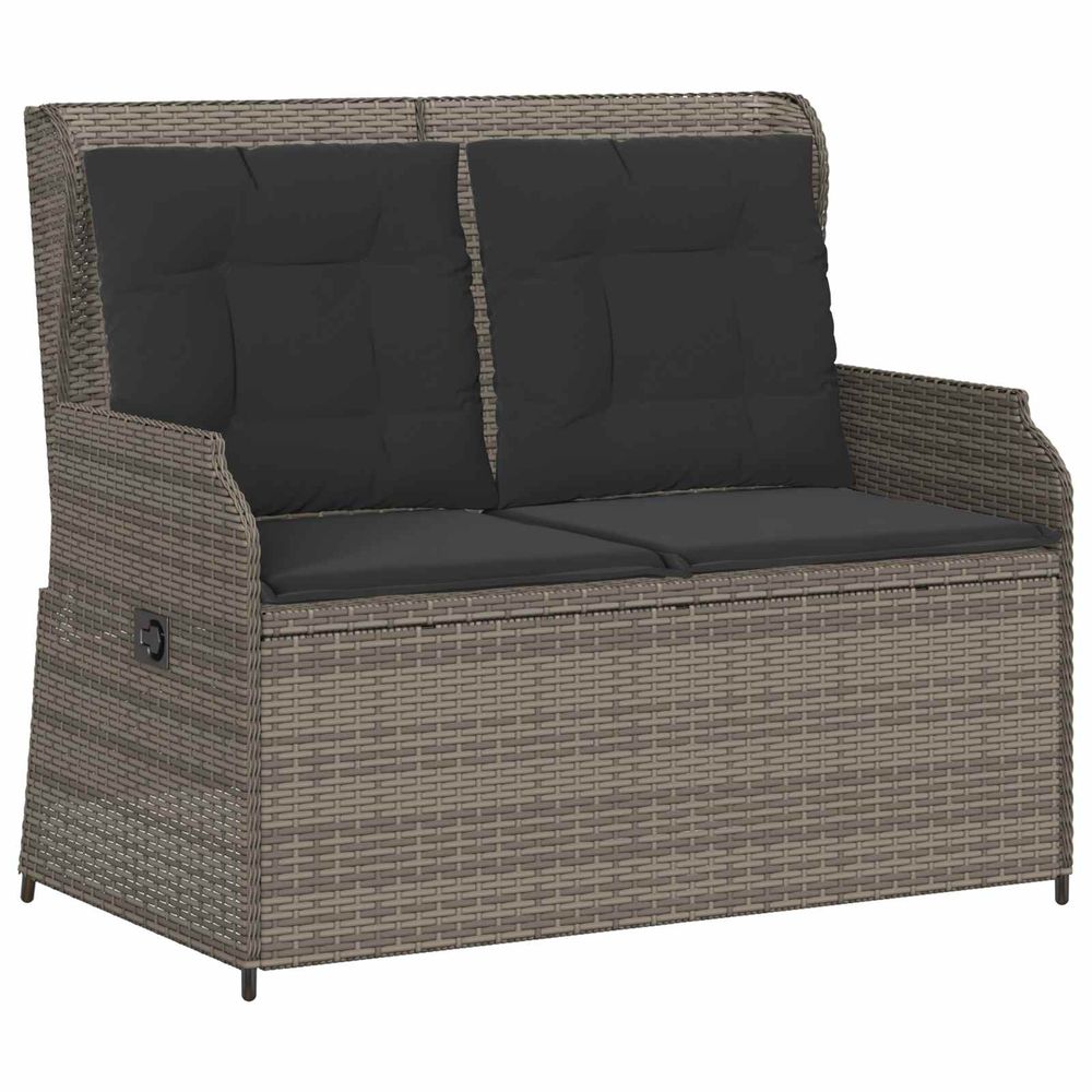 Banc de jardin gris polyrotin