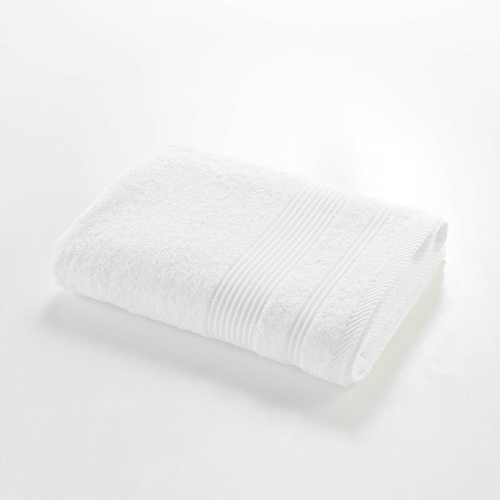 Serviette ou drap de douche 70 x 130 cm tendresse blanc