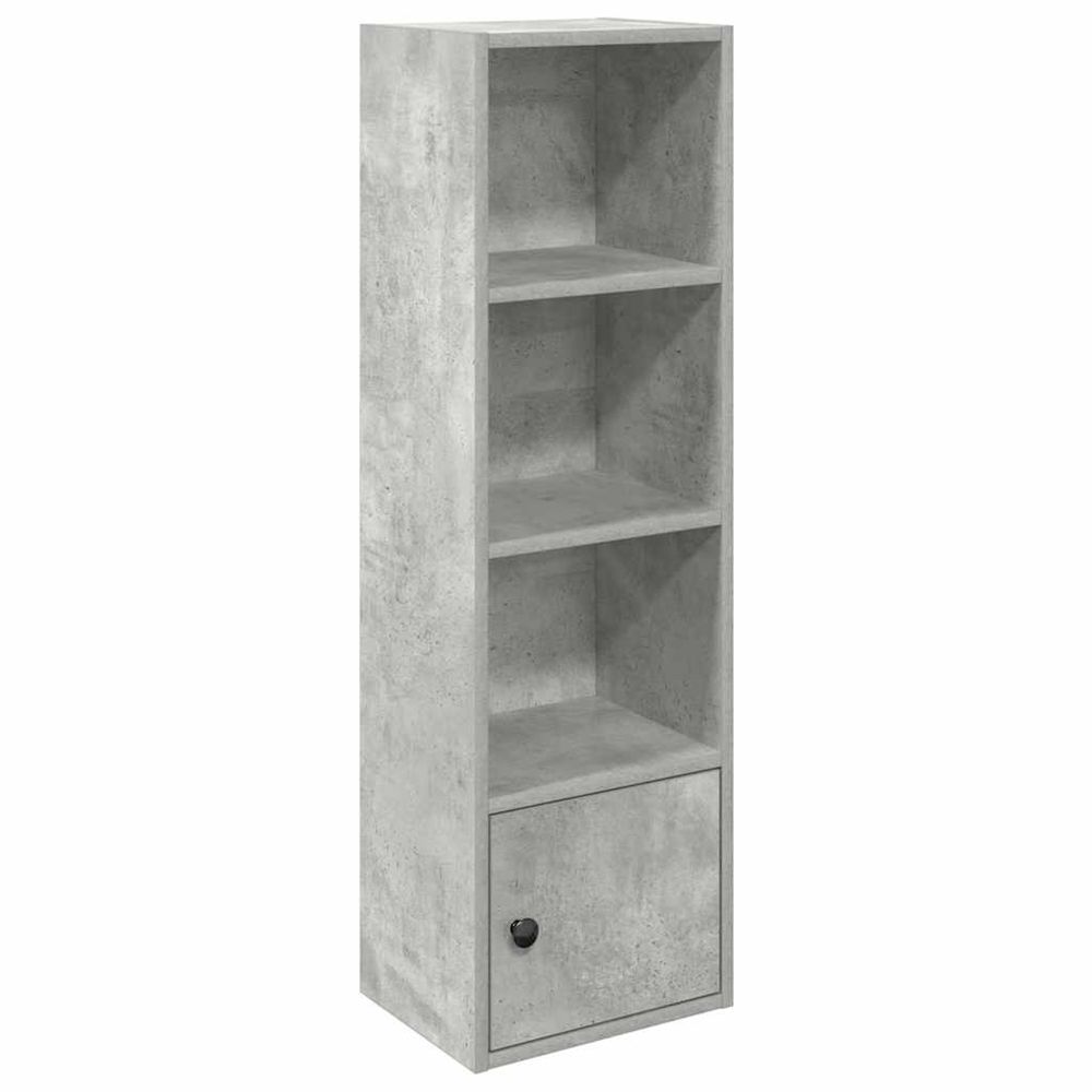 Bibliothèque gris béton 31x24x102 cm bois d'ingénierie