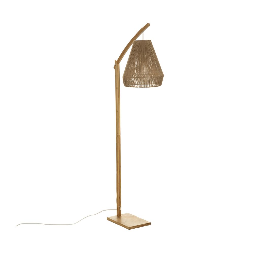 Lampadaire arc en bambou h 158 cm