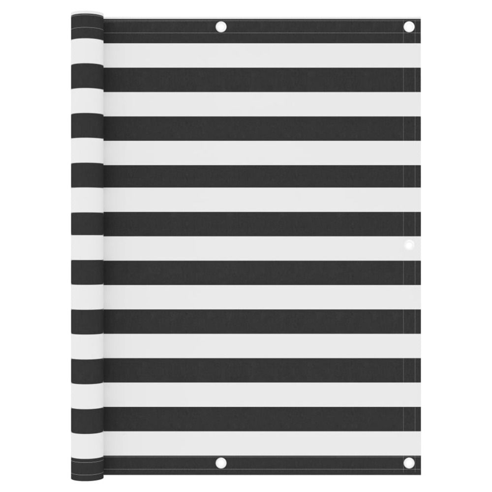 Écran de balcon anthracite et blanc 120x500 cm tissu oxford