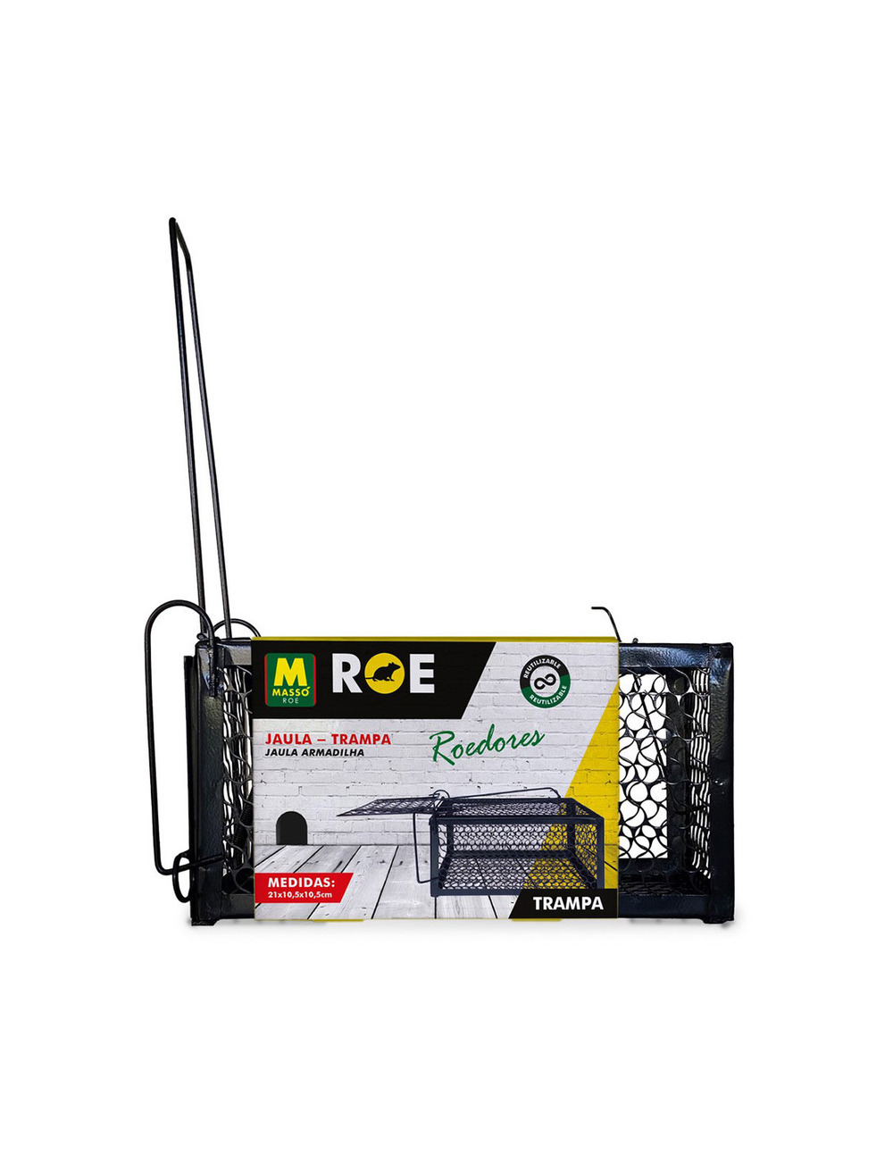 Cage/piège pour rongeurs (20x10,5x10,5cm) 231703 masso - masso