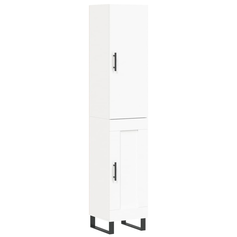 Buffet bahut commode armoire meuble de rangement organisateur cuisine salle de séjour salon haut 34,5 x 34 x 180 cm bois d'in
