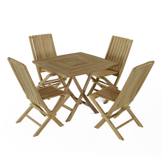 Salon de jardin en teck massif antibes, 4 places
