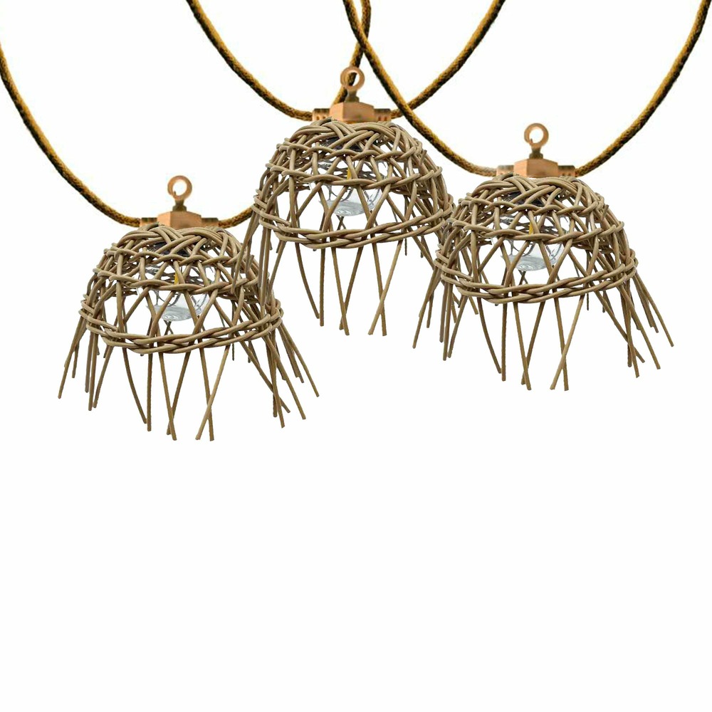 Guirlande solaire mini hawai hybrid 10 ampoules 8m