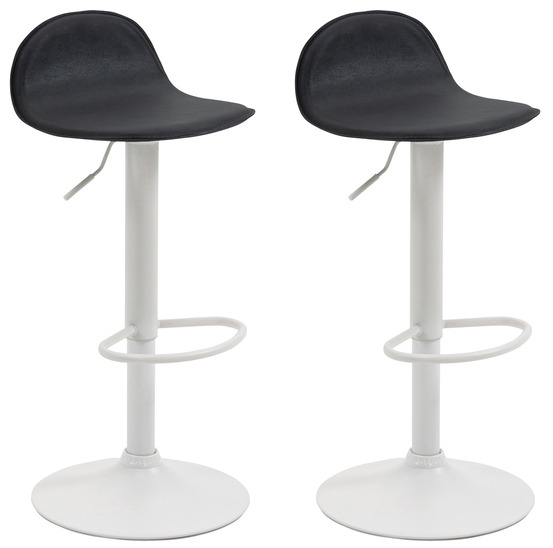 Lot de 2 tabourets de bar lana v2 blanc