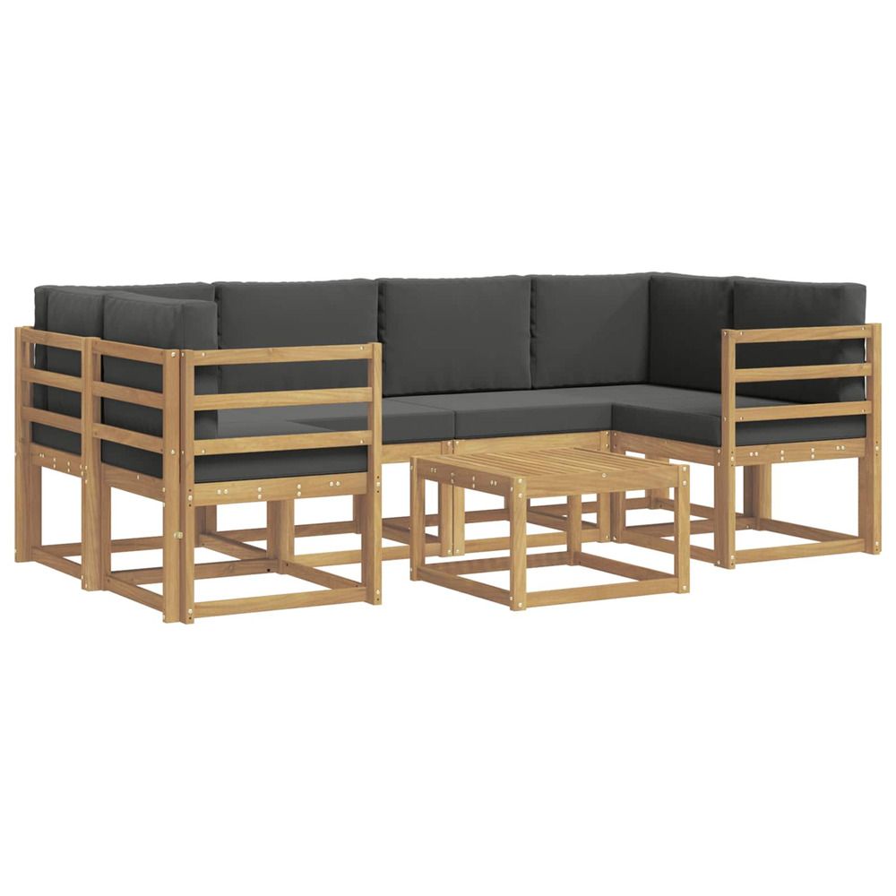 Ensemble de canapés d'extérieur 7 pc blanc et anthracite