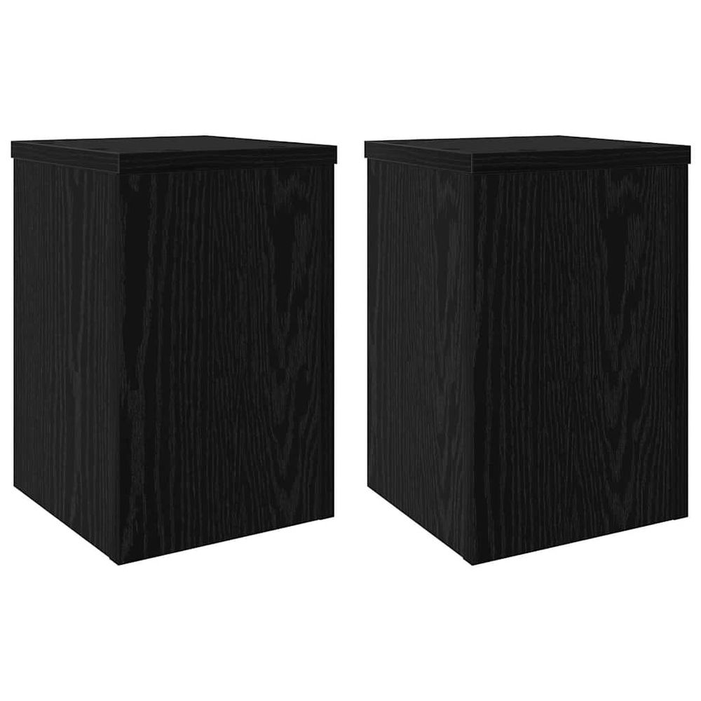 Support de plante 2 pièces chêne noir 20 x 20 x 30 cm