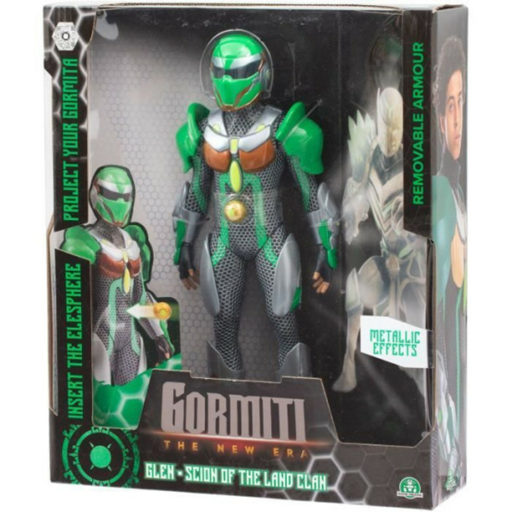 Figurine articulée - gormiti - scion avec projecteur terre - glen - 27 cm - a partir de 4 ans - grv054