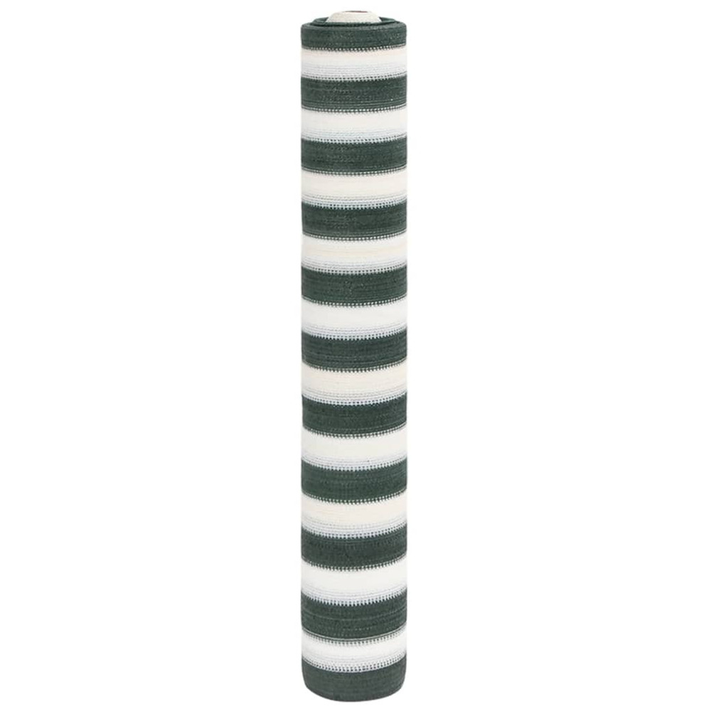 Filet brise-vue vert et blanc 1,5x10 m pehd 150 g/m²