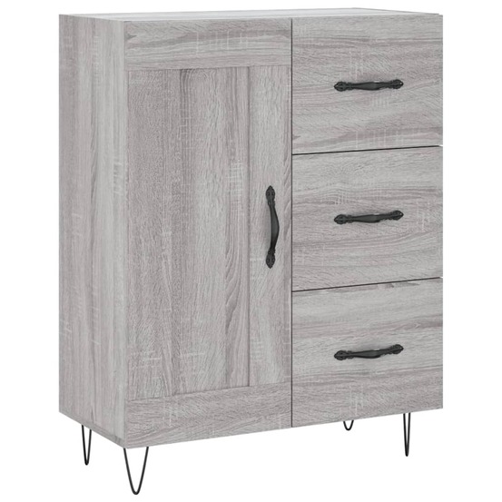 Buffet bahut commode armoire meuble de rangement organisateur cuisine salle de séjour salon sonoma 69,5 x 34 x 90 cm bois d'i