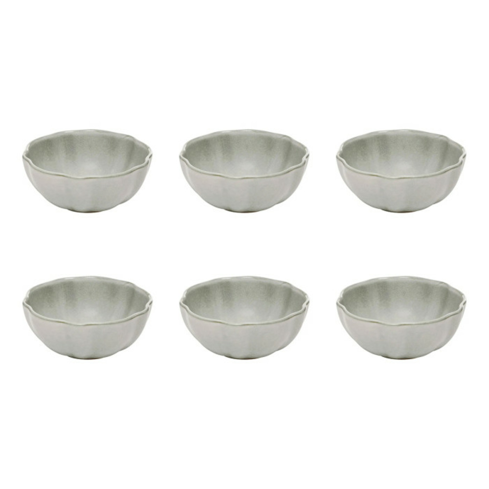 Lot de 6 bols en grès aude 48cl vert clair