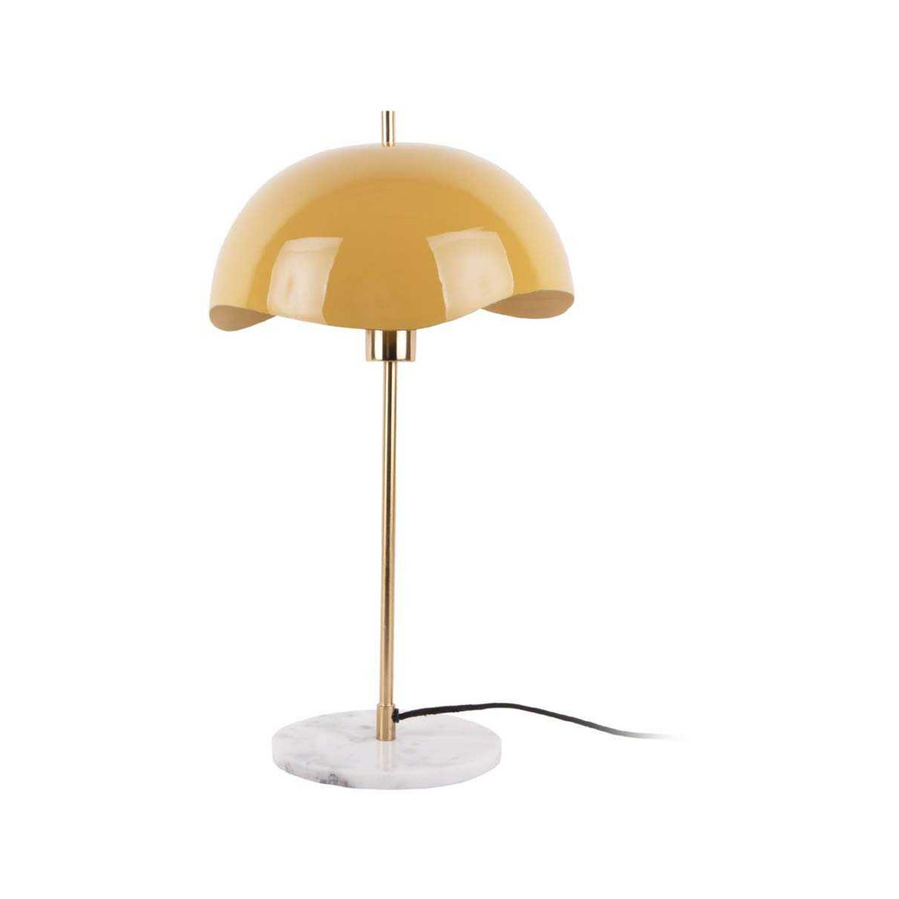 Lampe à poser en métal waved dome jaune miel