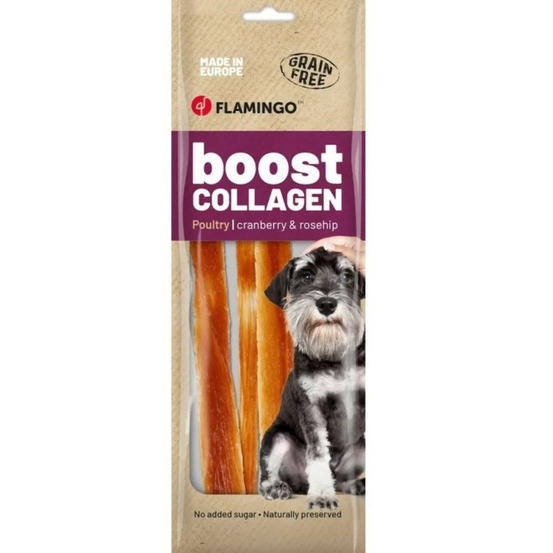 Friandises boost lanières avec poulet et collagène 60 g pour chien