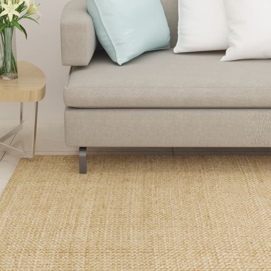 Tapis griffoir pour chat en sisal naturel tapis de jeu antidérapant 100x200 cm marron clair