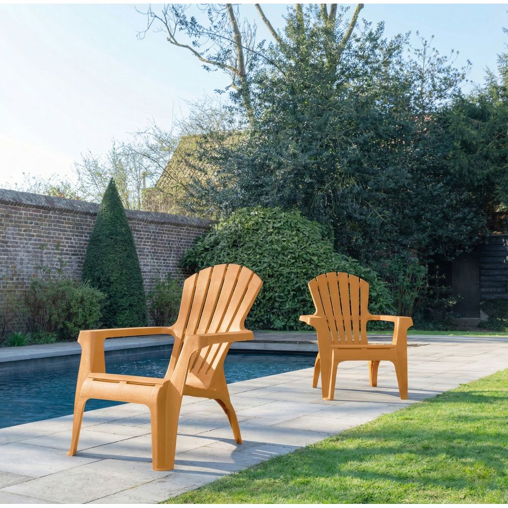 Lot de 2 fauteuils adirondack ocre