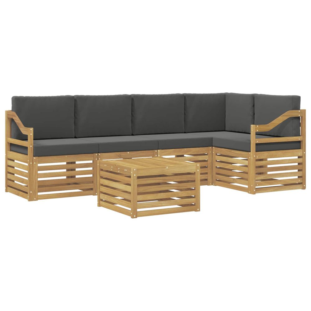 Ensemble de canapés d'extérieur 6 pc blanc et anthracite