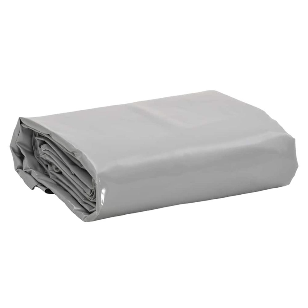 Bâche 650g / m² gris 5 x 5 m toile avec revêtement en pvc