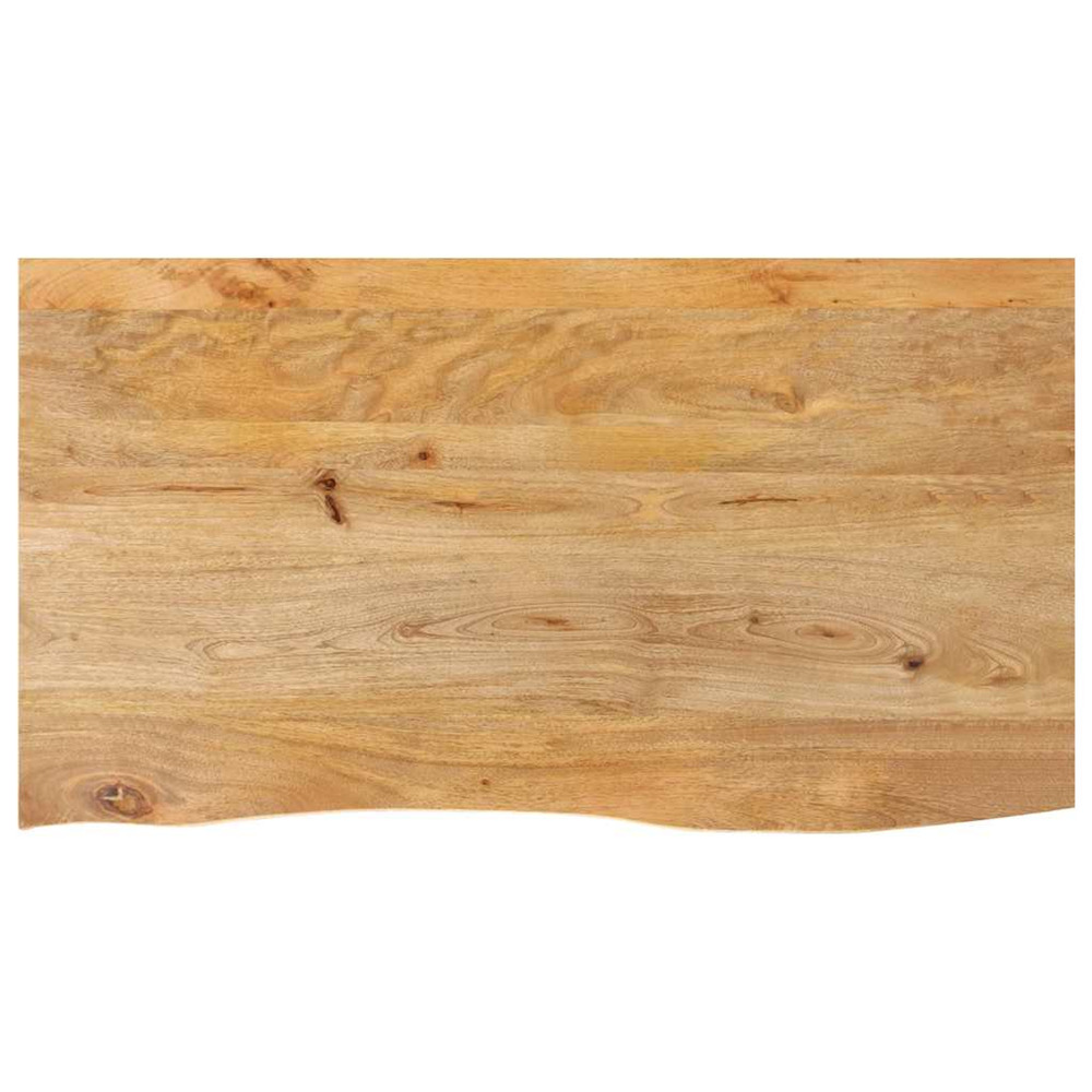 Dessus de table à bord vivant 120x60x2,5cm bois massif manguier