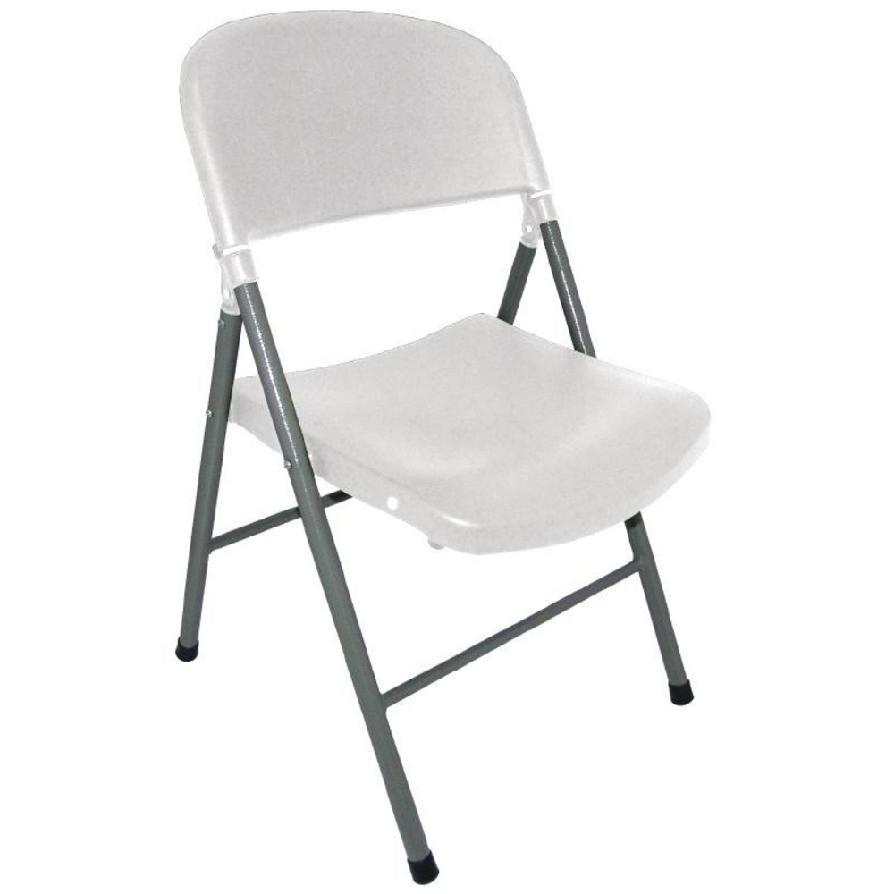 Chaises pliantes blanches et grises - lot de 2 - bolero