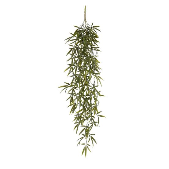 Mica decorations bambou plante artificielle suspendue - l105 x l35 x h3 cm - vert