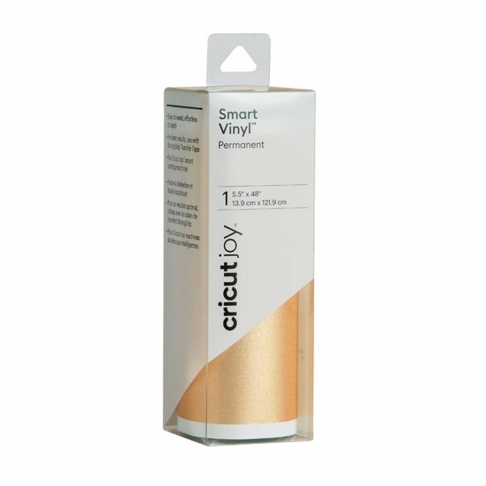 Rouleau de vinyle permanent doré pailleté cricut 121,9 x 13,9 cm