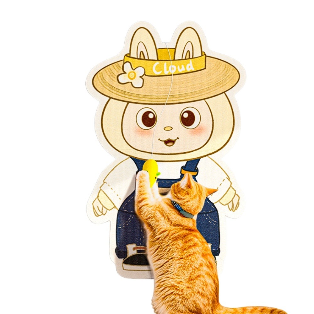 Griffoir pour chat-tapis griffoir adhésif pour chat-forme de labubu50*80cm