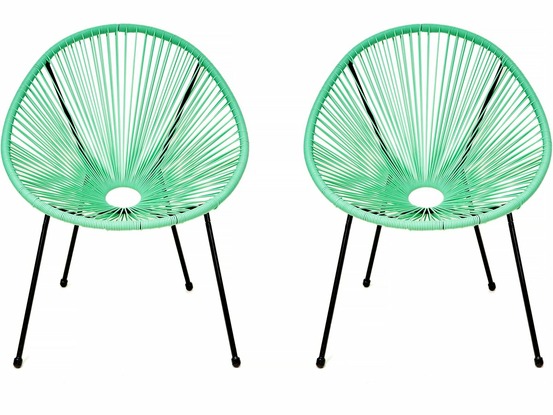 Lot de 2 fauteuils de jardin