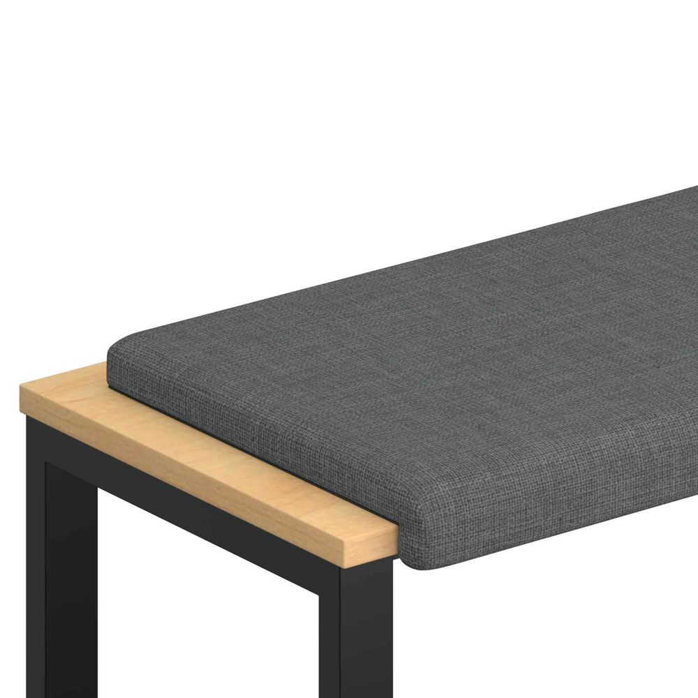 Coussin de banc tissu gris foncé profondeur 35 cm
