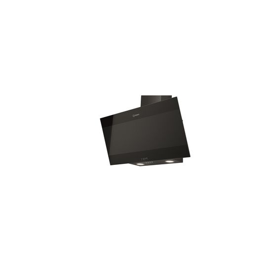 647 m3-3 vitesses-cmdes mécaniques - eclairage led - inclinée 80 cm - verre noir - indesit