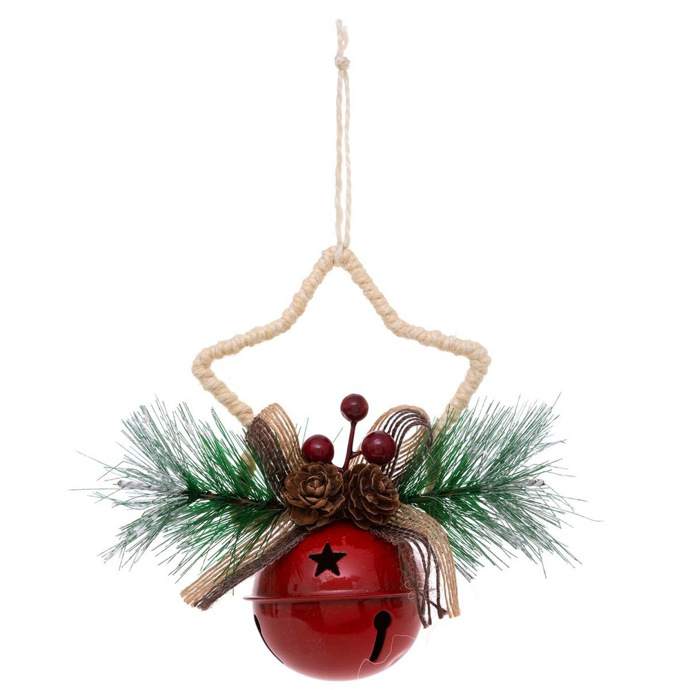 Sujet forme et grelot assorti rouge blanc