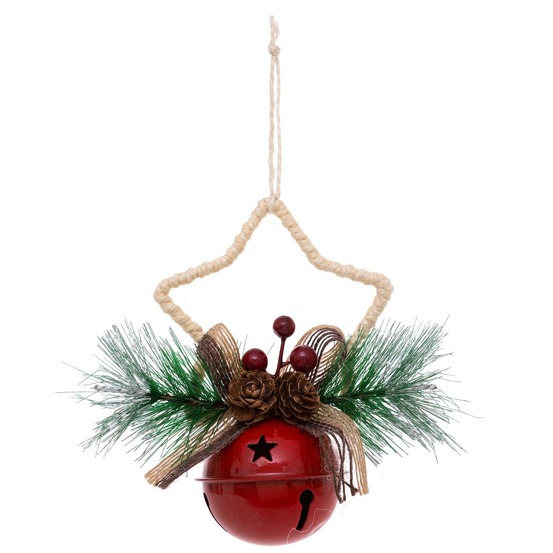 Sujet forme et grelot assorti rouge blanc